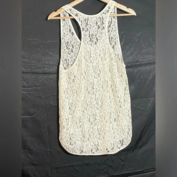 Wilfred women’s cream lace racerback Fairycore bohemian casual lightweight top M - Picture 2 of 8